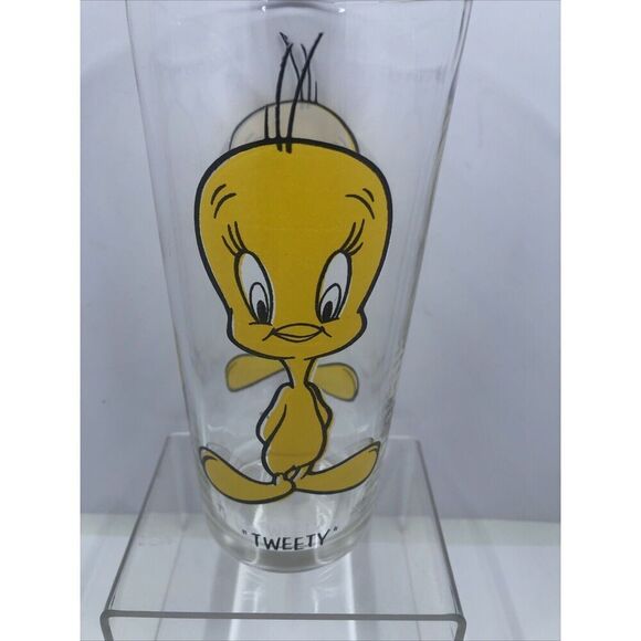 Vintage Warner Bros. TWEETY Bird Pepsi Collector Series Drinking Glass 1973 - Picture 1 of 13